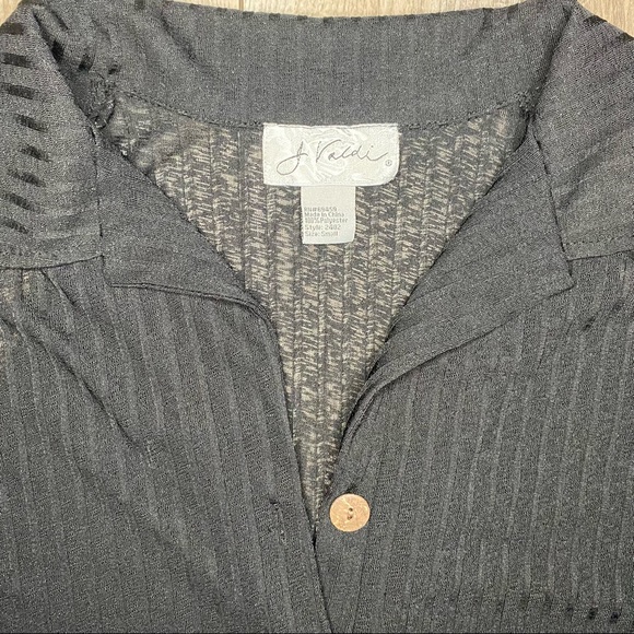 J Valdi Black Sheer Swimsuit Coverup - Picture 2 of 5